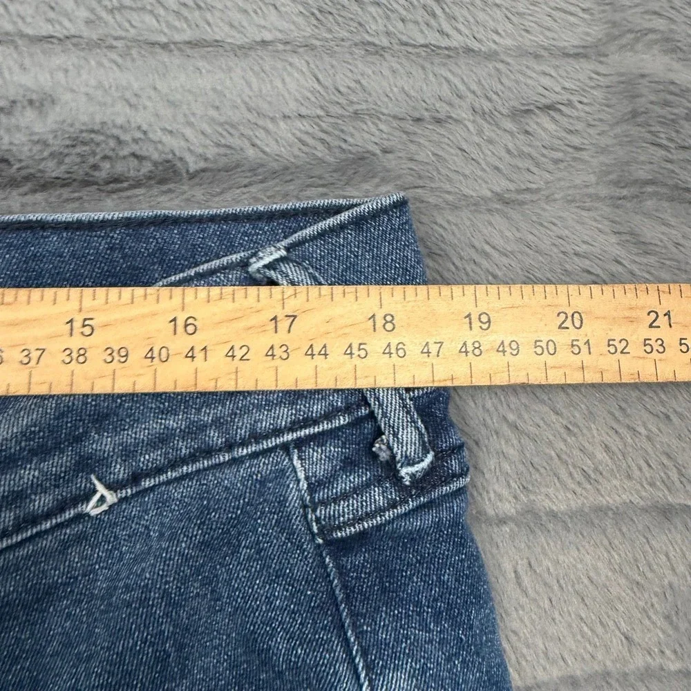 True Religion Ricky Relaxed Straight Denim Shorts Mens 38 Blue Flap Pocket